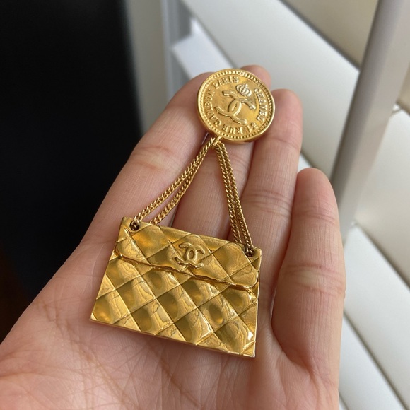 CHANEL Jewelry - Chanel Purse Dangle Brooch